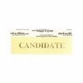 Candidate Award Ribbon w/ Gold Foil Imprint (4"x1 5/8")